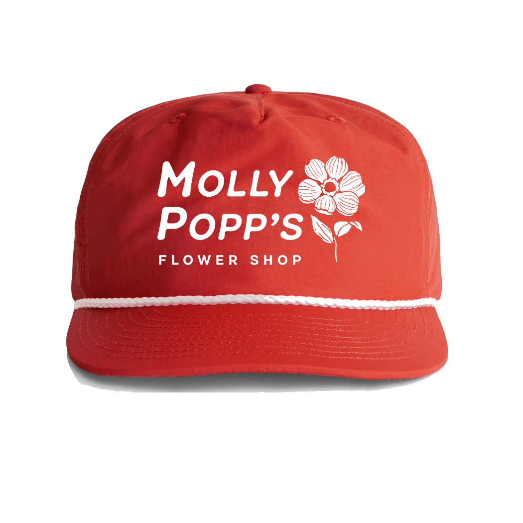 NY Flower Hat Red/White