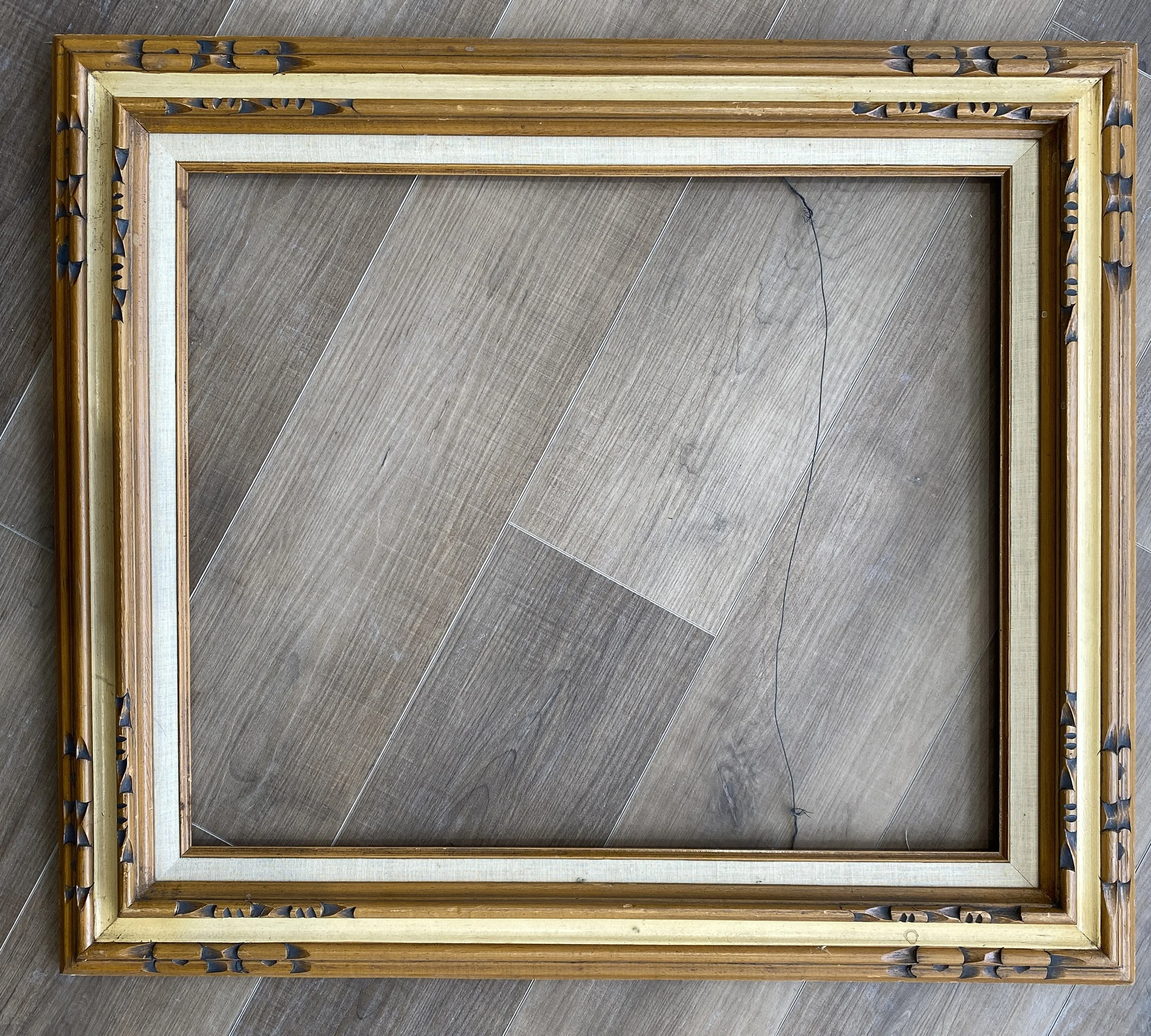 Vintage Rustic Wood Carved Frame "Otto"