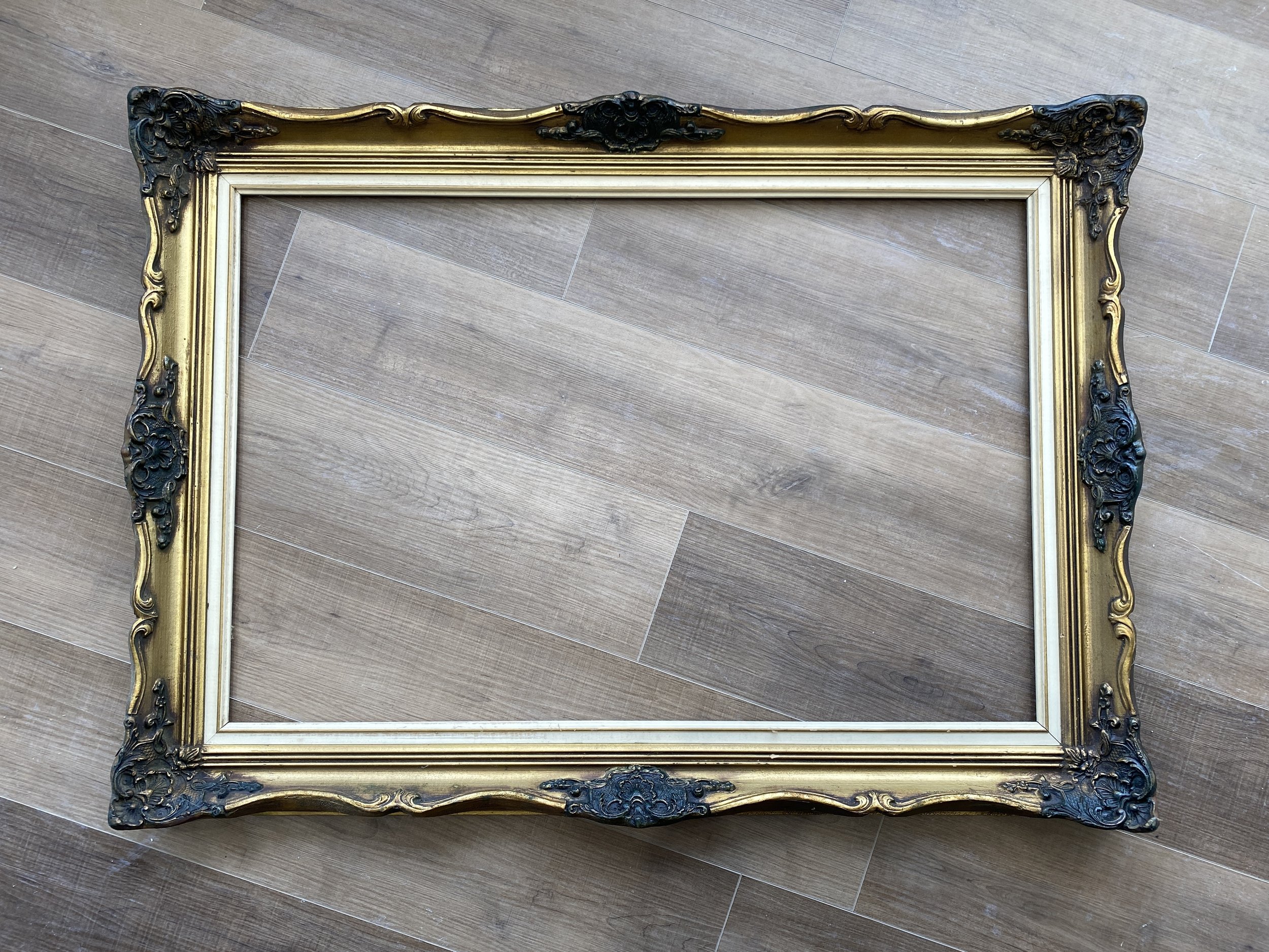 Antique Wood Carved Goldleaf Frame 