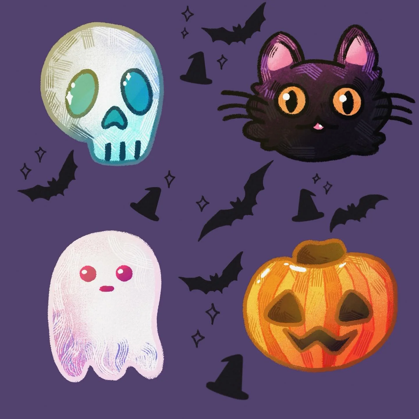 The best season is here 🎉💀
&bull;Little Illustation I did today with some new brushes by @hunnismoker &bull;
&bull;
&bull;
&bull;
&bull;
#halloween #spooky #illustration #illustrator #procreate #digitalart #october #artist