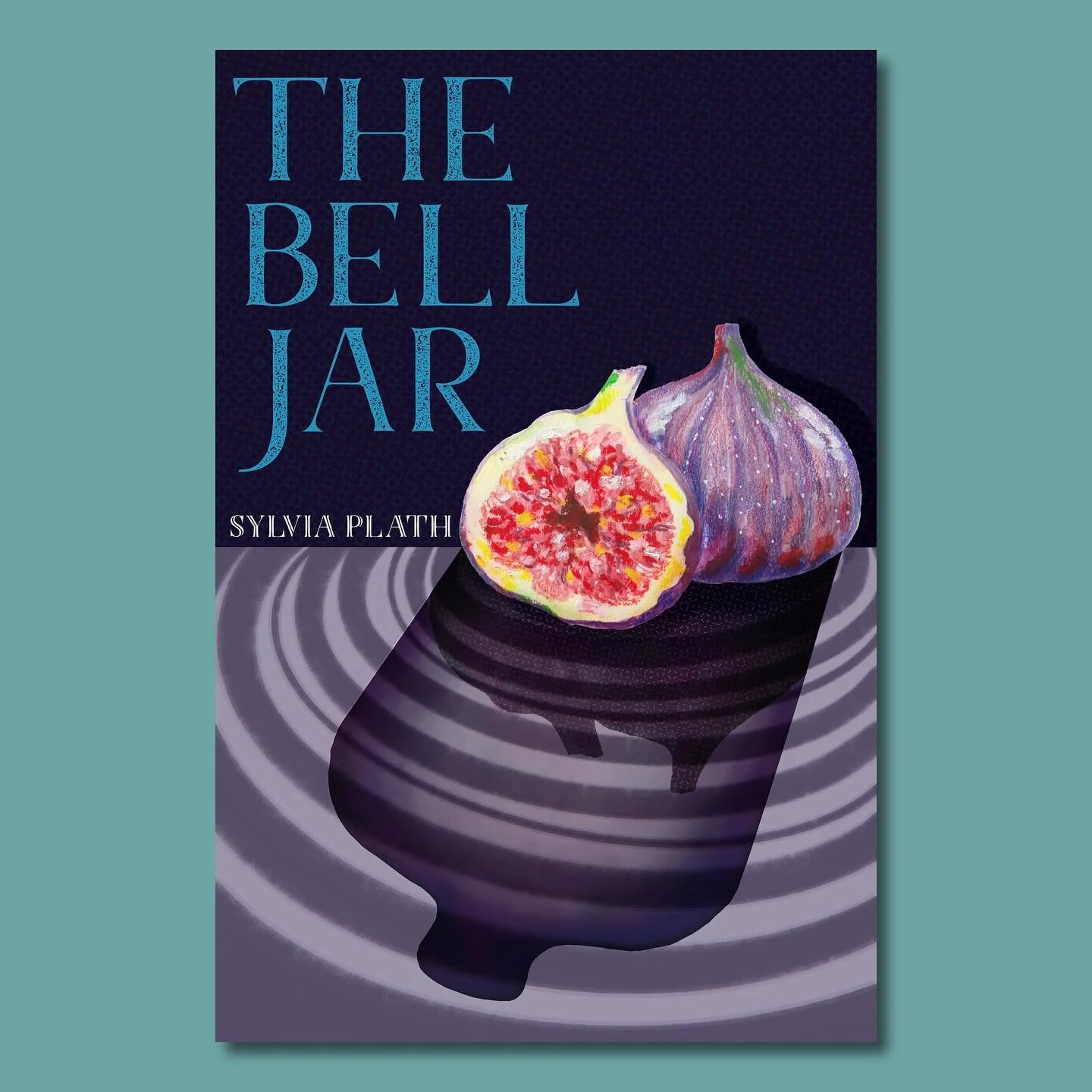 The Bell Jar by Sylvia Plath &bull;  Another one of my redesigned book covers, I really love this one. Playing around with how to creatively get across the themes of the book without being too obvious was the best 🫶

#bookcover #artist #illustration