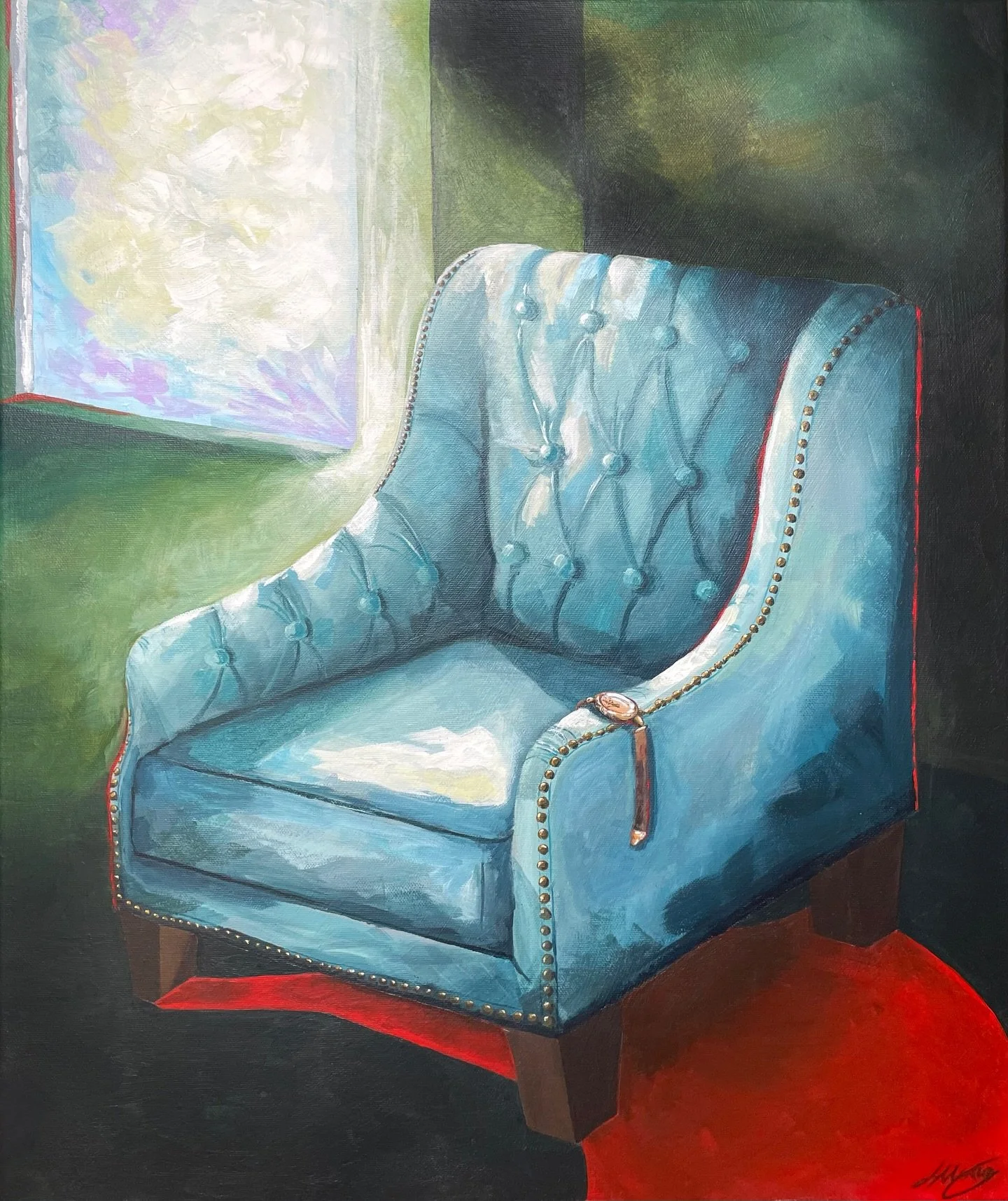 AS IT WAS - 20 X 24 inches, Acrylic on Canvas 

This is a piece inspired by what is seemingly an everyday object but actually holds many memories of my Nana. 

A lot of the process was about getting the lighting right. I kept it soft and diffused so 