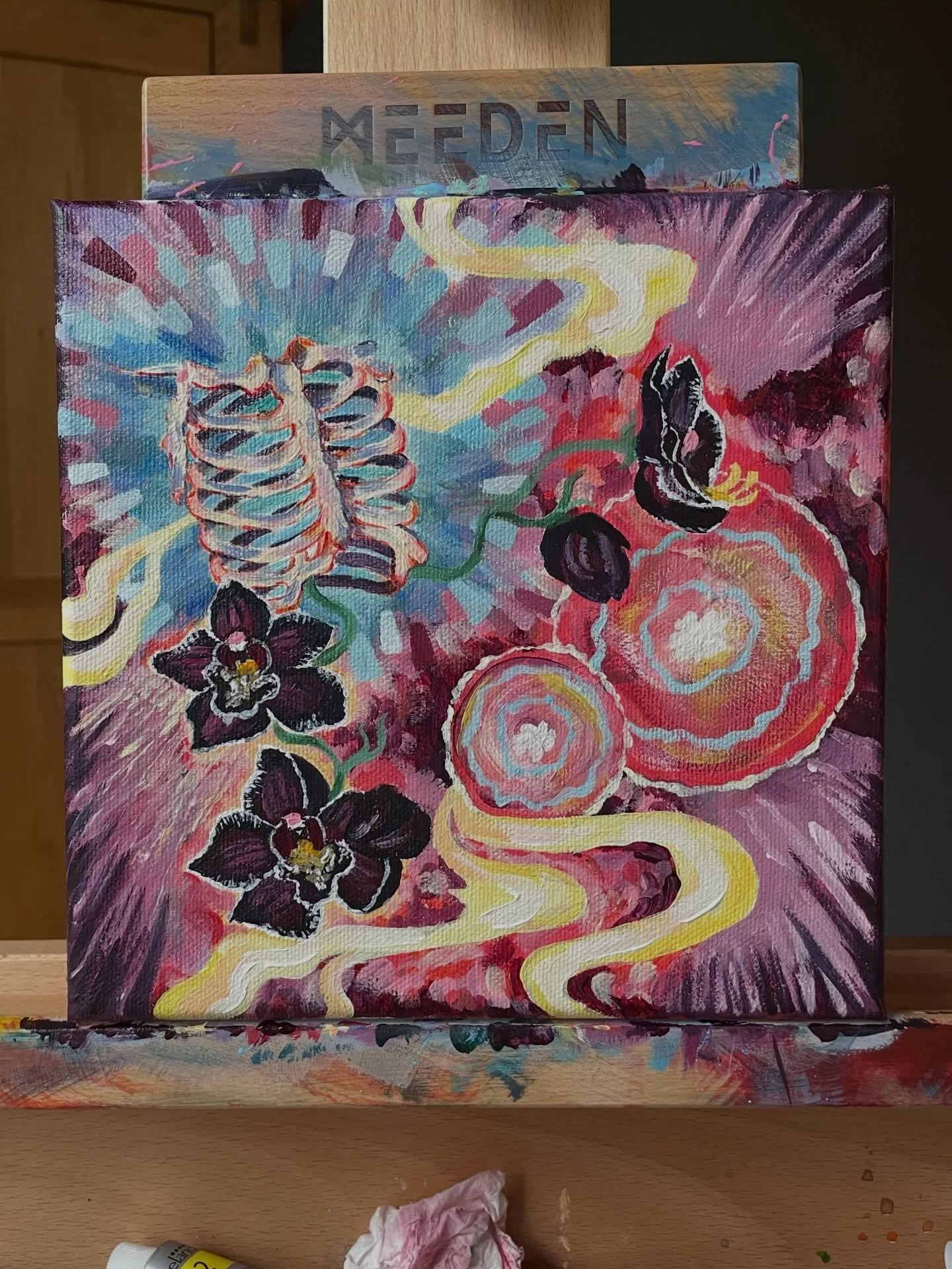 EPHEMERAL - (2026) Acrylic on Canvas, 20 x 20cm 💐🎨

Some paintings are extremely easy, some paintings fight you. This was one of those paintings, for some reason the composition just wasn&rsquo;t coming together and I did a lot of back and forth on