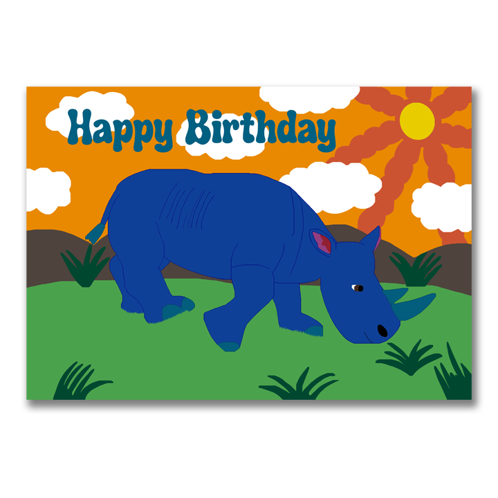 Rhino 70s Happy Birthday