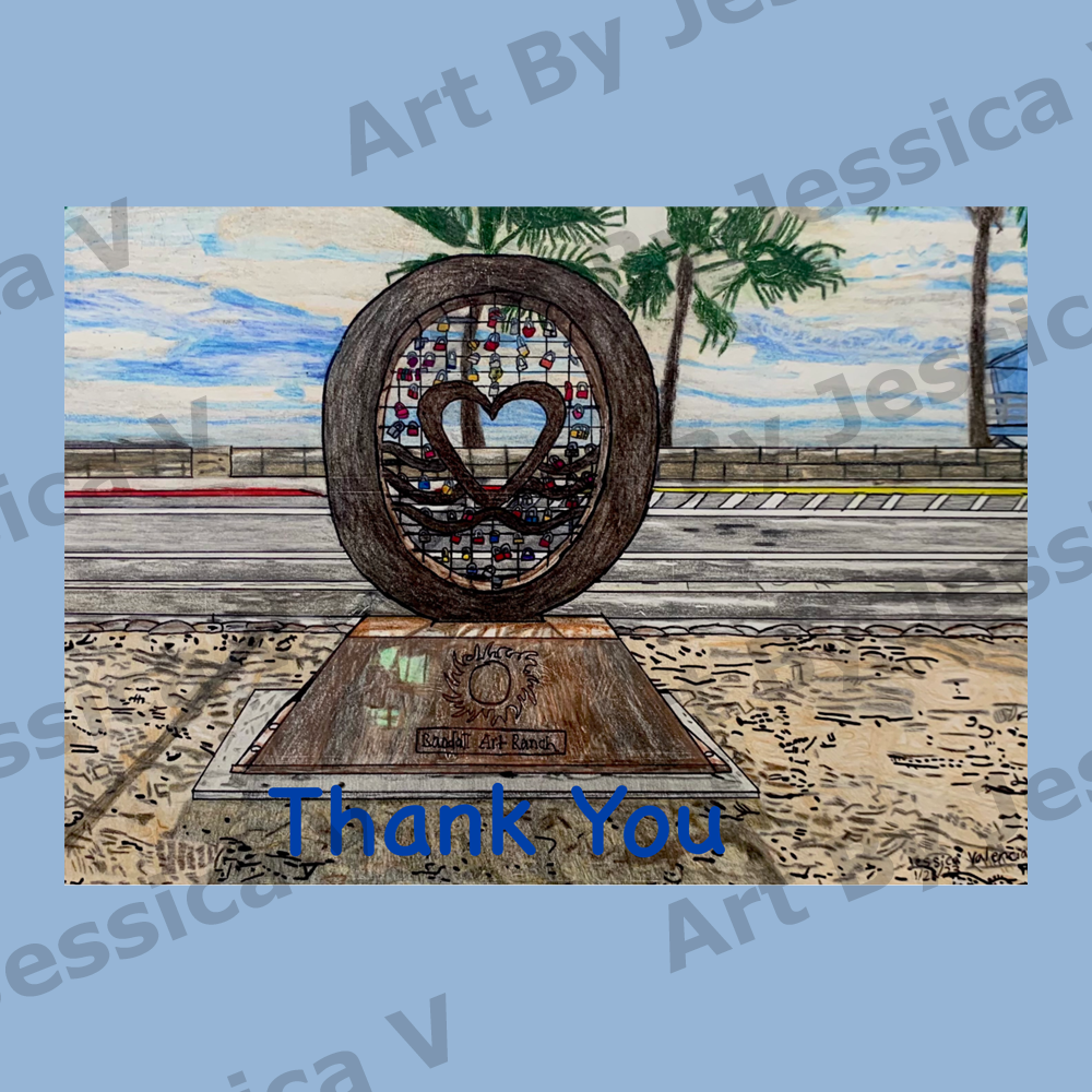 Heart Lock Thank You Card