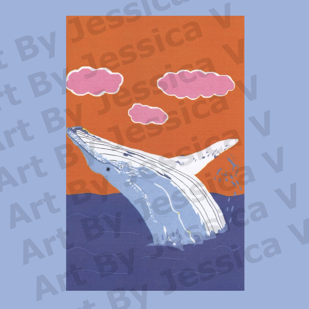 Humpback Whale 60s Card