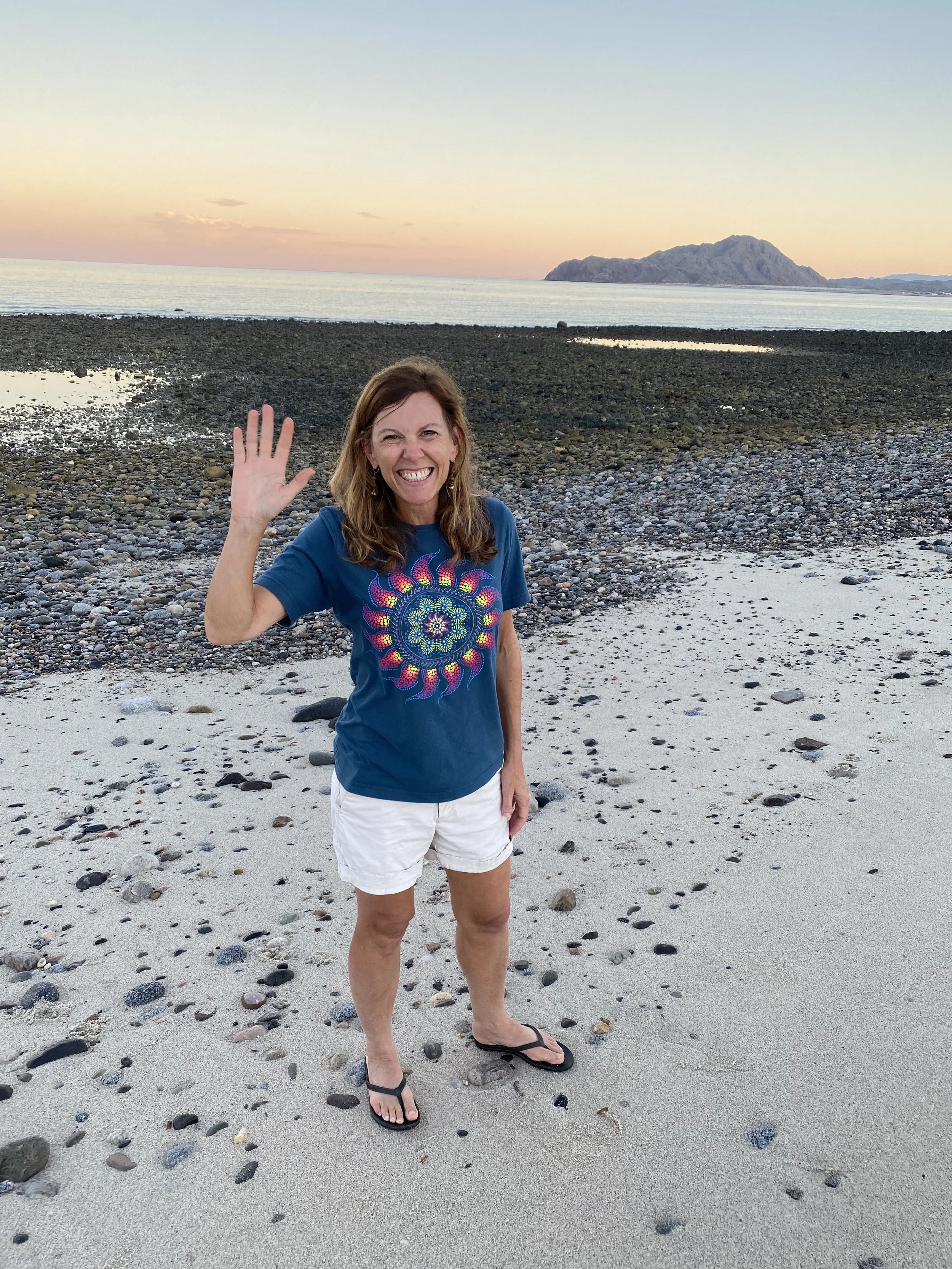 Brigid Galloway Greenwood waving hello