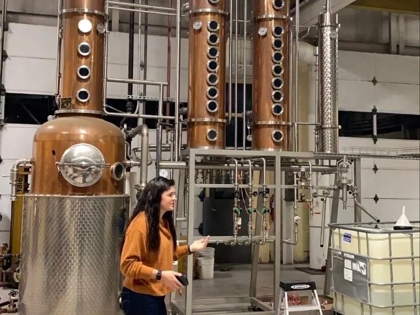 Dr. Nicole Shriner teaching distilling and brewing