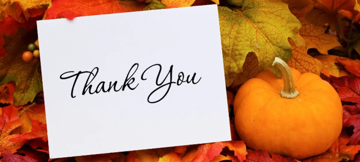 We are thankful for you...