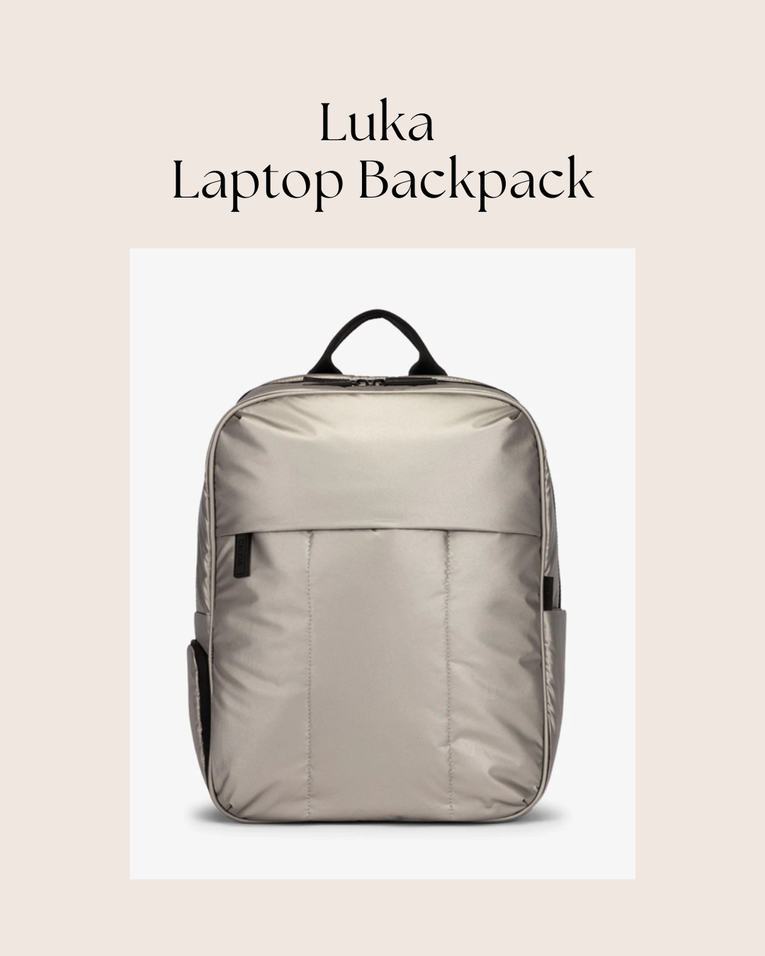 Luka 15 inch Laptop Backpack in Gunmetal