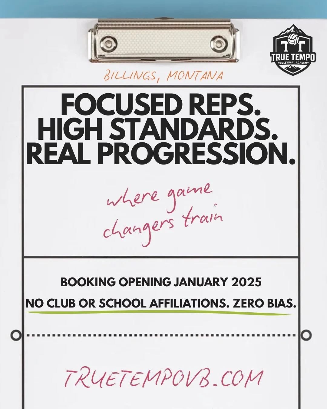 True Tempo Volleyball Academy is officially here and we cannot wait to get started. Built for athletes who love the game and are ready for intentional training, quality reps, and real development in a positive, supportive environment. No club affilia