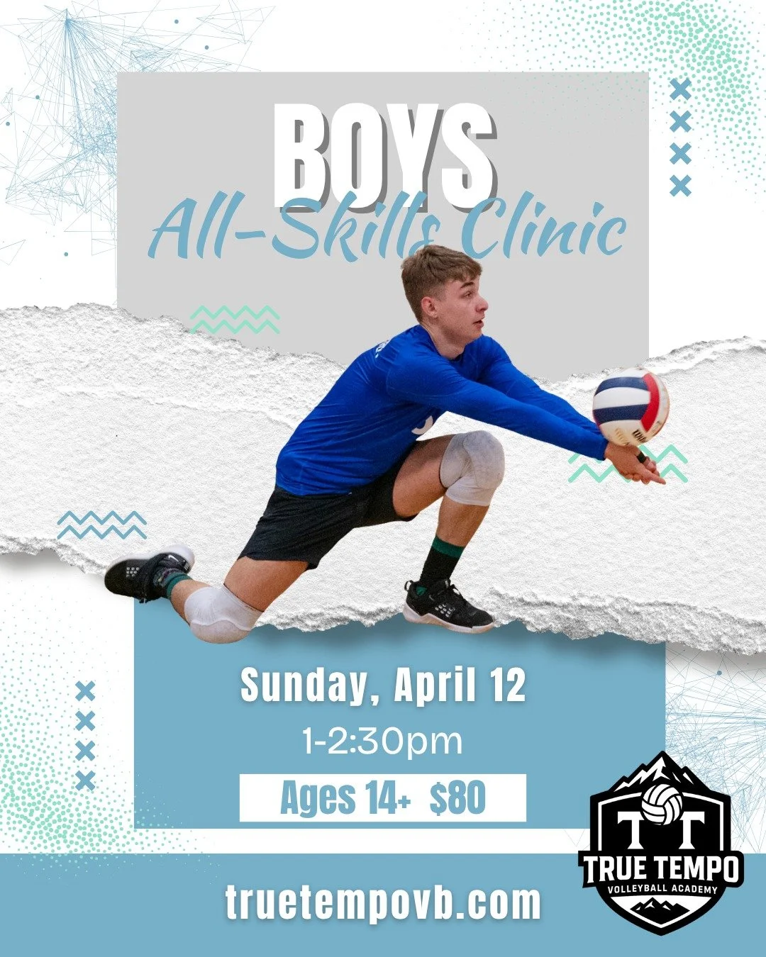 ALL SKILLS CLINIC 💥with Coach Matthew
BOYS 🏐 APRIL 12 📅 1-2:30pm ⏰

High reps, fast pace, and a competitive environment built for boys who want to level up. We&rsquo;re working through every skill, tightening mechanics, and building confidence acr