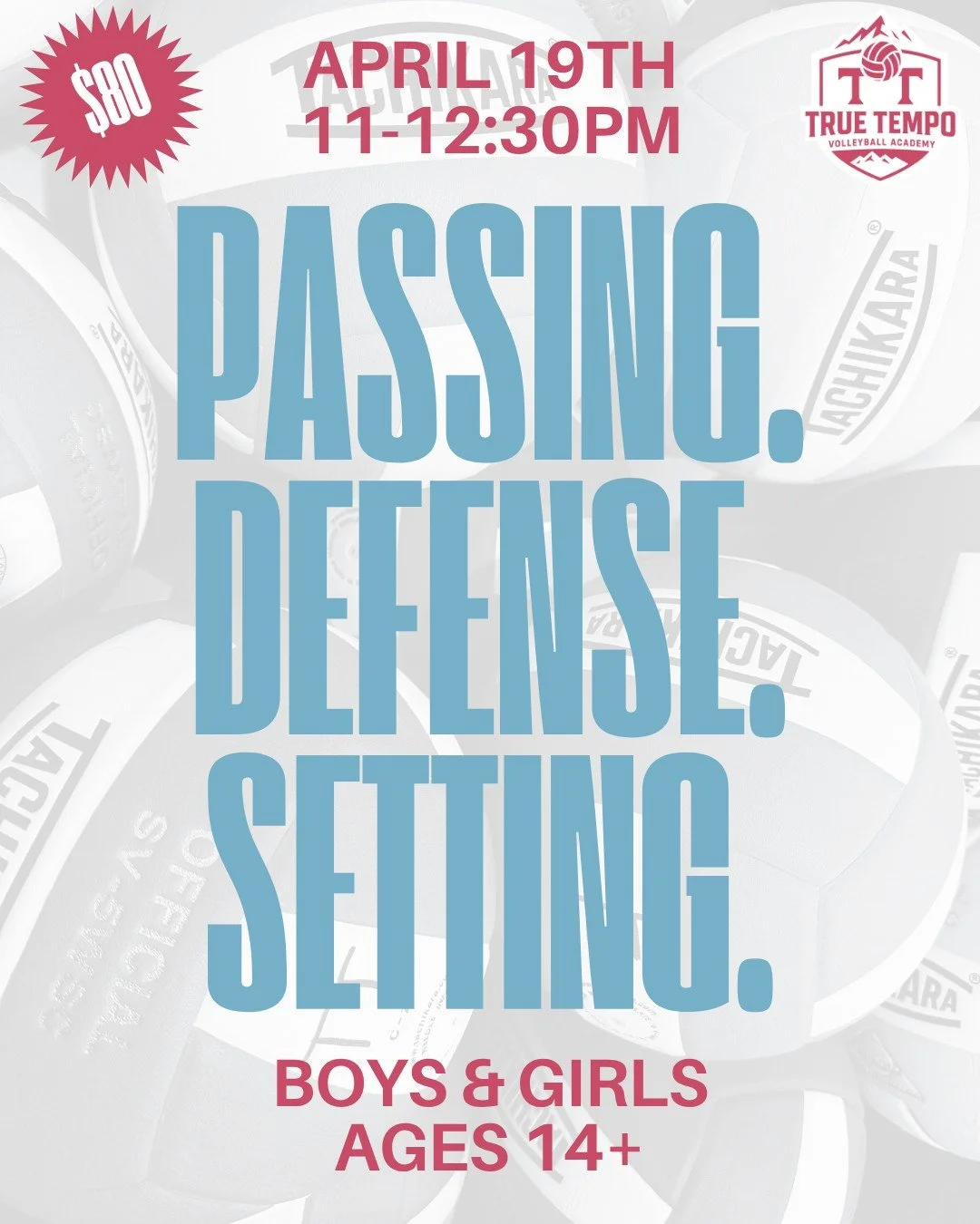 PASSING. DEFENSE. SETTING. 🎯 with Coach Matthew
BOYS &amp; GIRLS ⭐APRIL 19 📅 11&ndash;12:30PM ⏰

Three skills, one session, and a ton of reps. We&rsquo;re building control, consistency, and smarter play across the board.

Registration is open on th