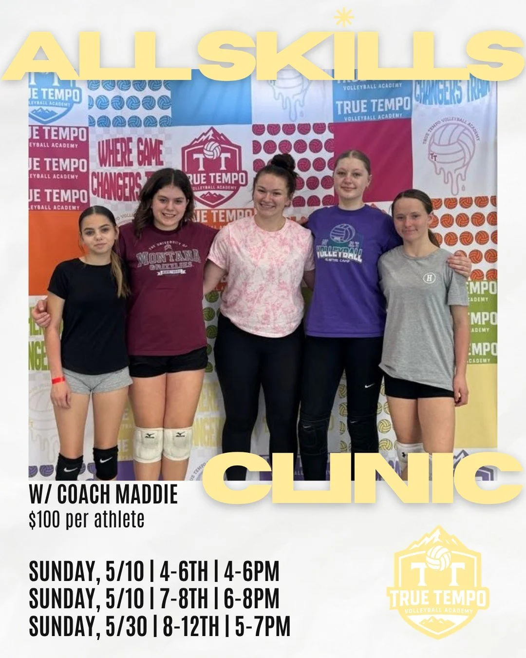 Coach Maddie's All-Skills Clinic covers everything. 🔥

This is the clinic for athletes who want to sharpen every part of their game in one focused session with a coach who knows how to push them.

📌 4-6th Grade | Sun, May 10 @ 4-6PM | $100
📌 6-8th