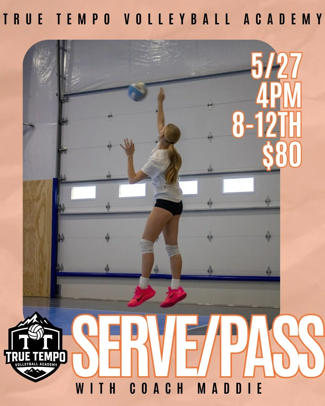 Coach Maddie is back with another Serve/Pass clinic and this one is for the older athletes. 🎯

8-12th grade players, your serve and your pass are the foundation of everything. Come put in the work with a coach who will push you to be precise.

📌 8-