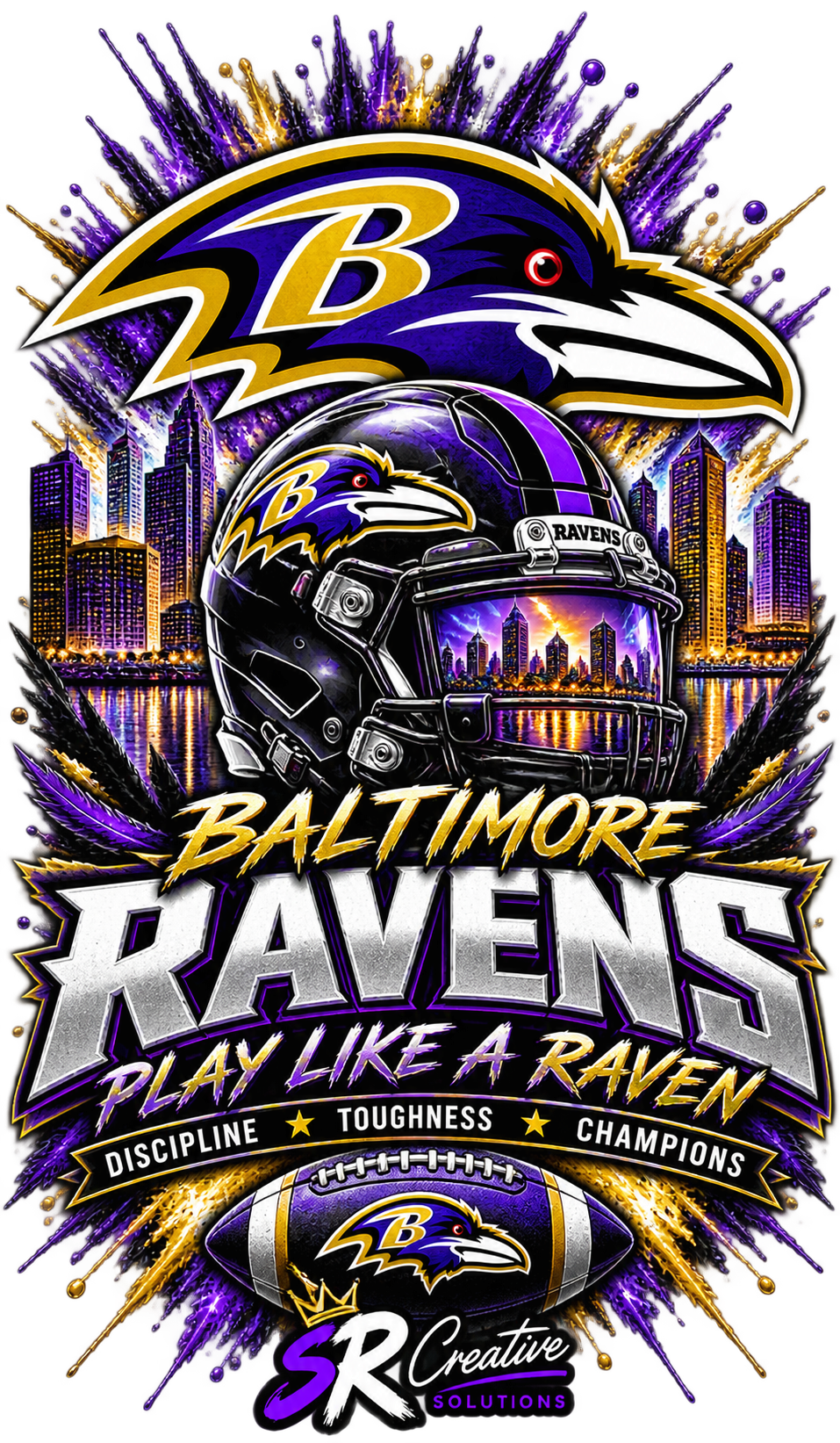 Baltimore Ravens Chrome Skyline Graphic.png
