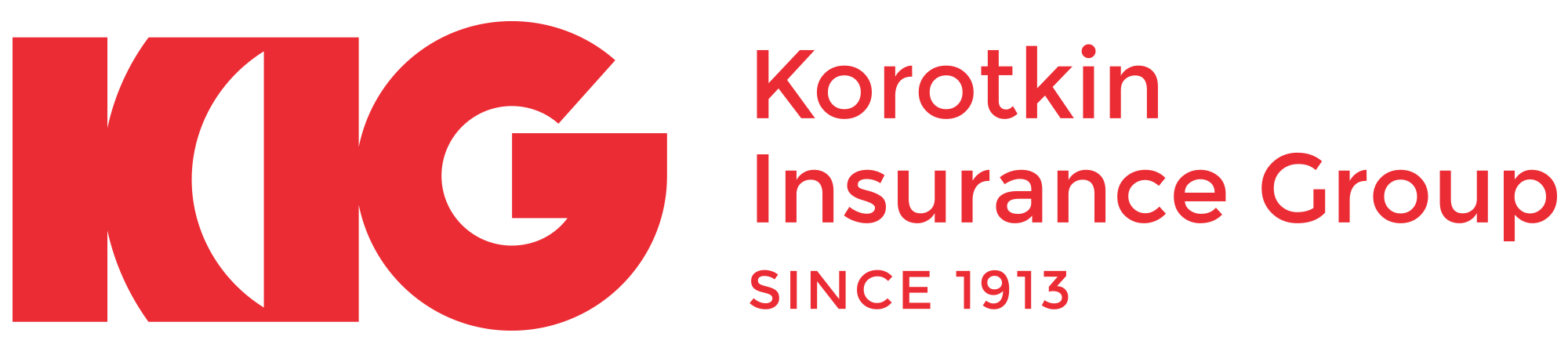 Logo of Korotkin Insurance Group, featuring large red initials 'KIG', with the full company name and 'Since 1913' in red text.