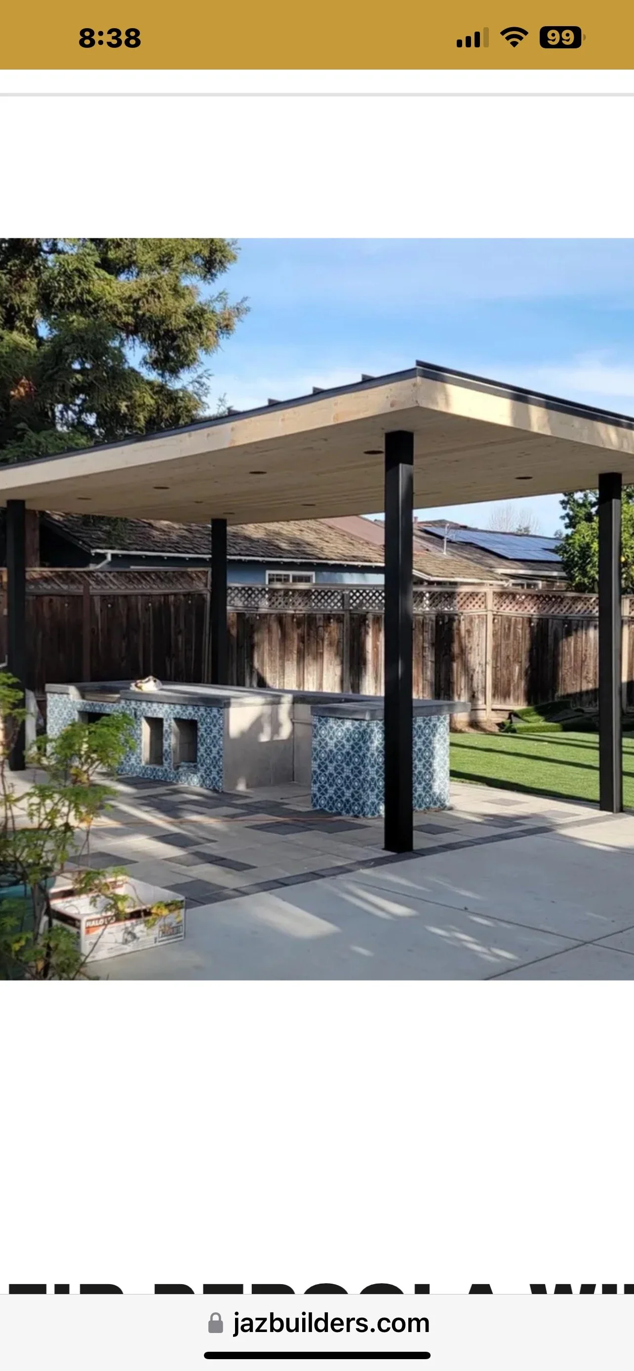 Backyard Pergola covered