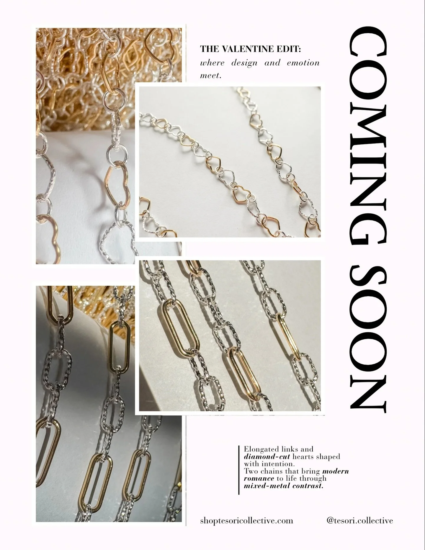 Sterling silver texture meets sculpted gold‑filled shine in a true mixed‑metal pairing.
Italian‑made links designed for permanence and everyday elegance.
A limited release &mdash; pre‑order today to claim yours.

Available beginning 1/24 at @aquaspaf