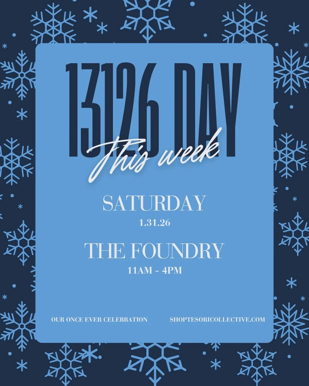 13126 Day

A once‑ever date for a once‑ever hometown.

1.31.26 isn&rsquo;t just a moment on the calendar &mdash; it&rsquo;s a day written in our ZIP code, a day that will never exist again, and a day we get to claim as Oswego.

This Saturday, the loc