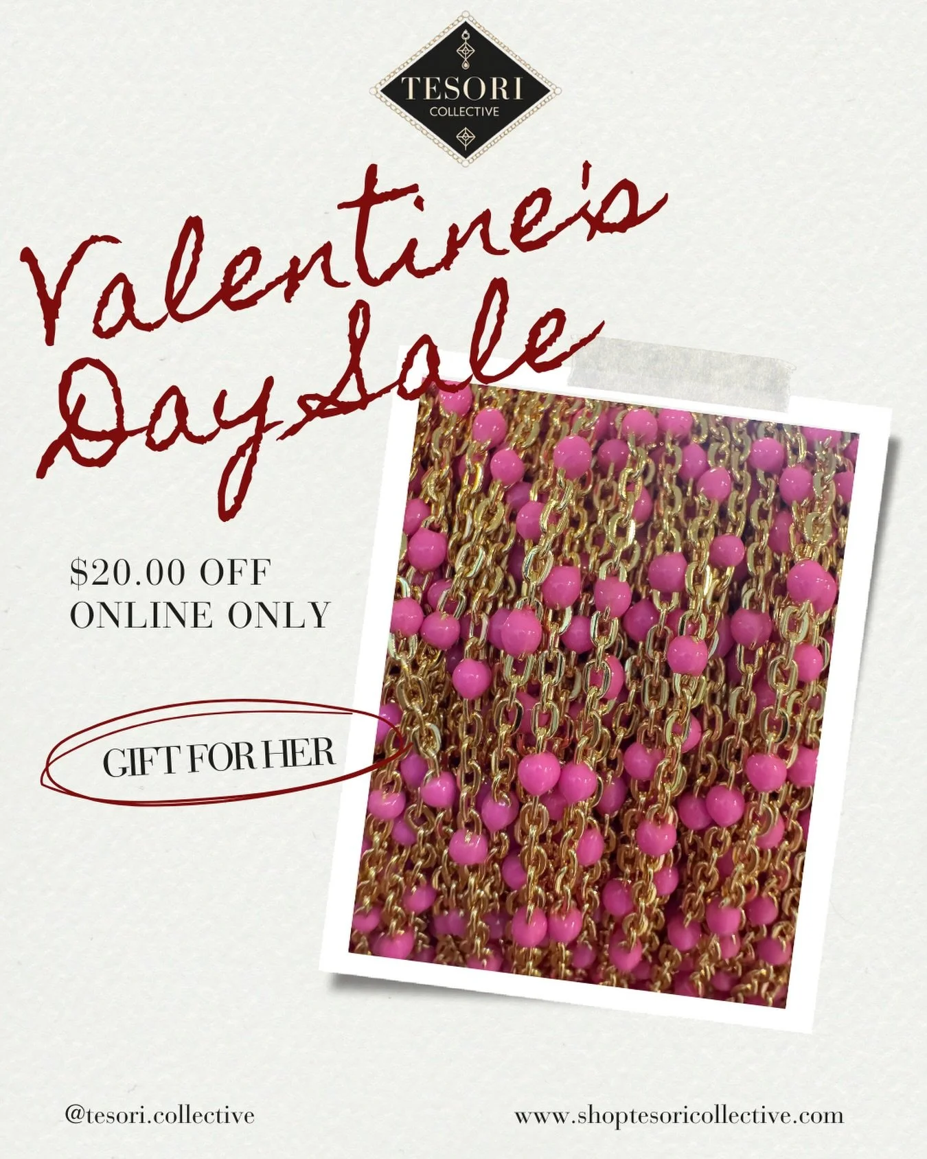 Been thinking about adding Tesori to your collection? Now&rsquo;s the perfect time.
This 14k gold‑filled beauty is $65 after savings, and you can make it completely your own.

Add a clasp or connector and save an additional $5 &mdash; with connector 