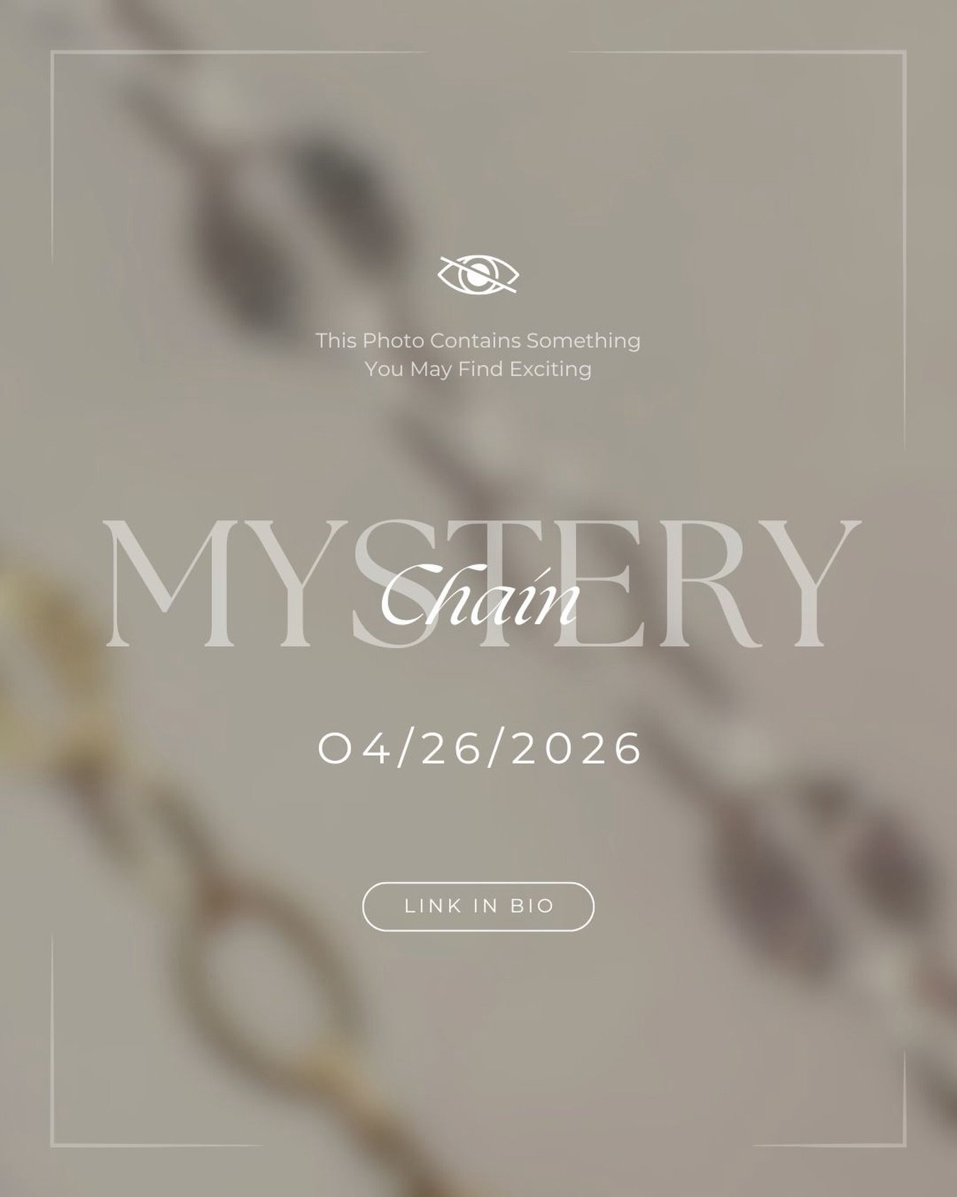 Our silver stunner is officially in play, and she&rsquo;s here for the sparkle lovers.

All month long you can enter to win April&rsquo;s Mystery Chain &mdash; full sterling silver, no stones, all shine &mdash; and this round ends 4/25 at 11:59 PM. J