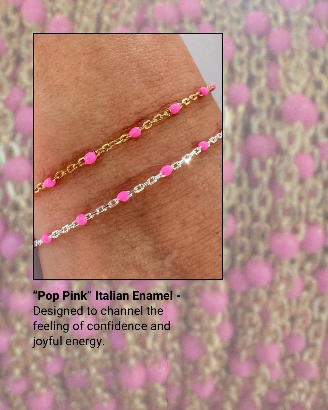 You spoke, I listened.
So many of you love knowing exactly what you&rsquo;re grabbing a giveaway ticket for &mdash; so here&rsquo;s your surprise reveal: a 14k gold‑filled pop‑pink Italian enamel beauty.

Tickets are $10 each or 3 for $20.
Drawing is