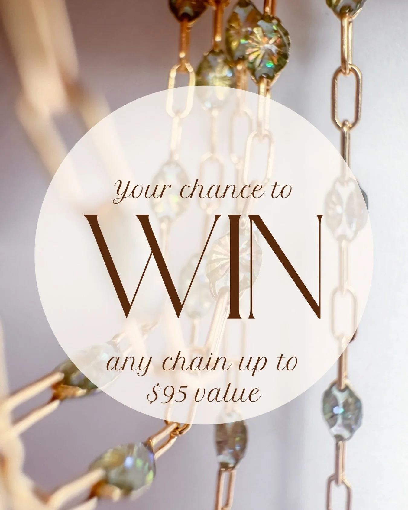 You spoke&hellip; and you love choosing your own winning chain, so we&rsquo;re bringing it back this month! 
August Giveaway is live &mdash; any chain up to a $95 value, winner announced Sunday, Aug 30.

Enter through the link in bio: 1 for $10, or 3