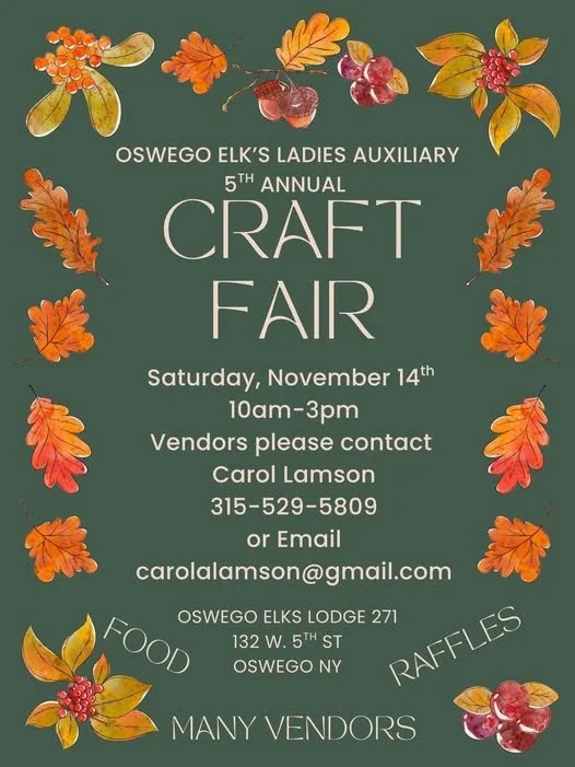 Oswego Elk's Ladies Auxiliary 5th Annual Craft Fair