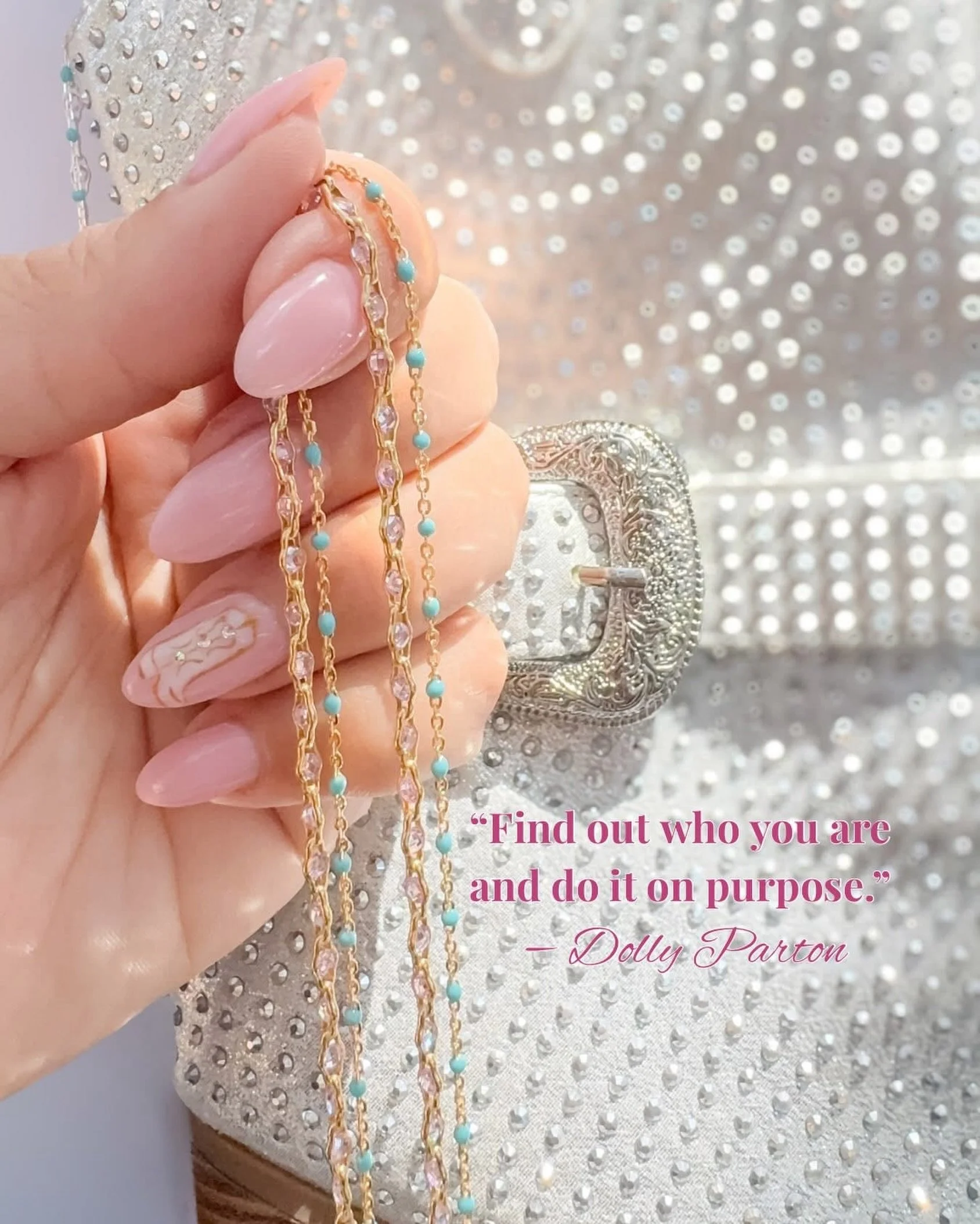 A woman who built her legacy on heart, grit, glitter, and staying true to herself. At Tesori, we honor that same spirit &mdash; choosing beauty with intention, creating pieces that feel personal, and showing up in the world exactly as we are.

Here&r