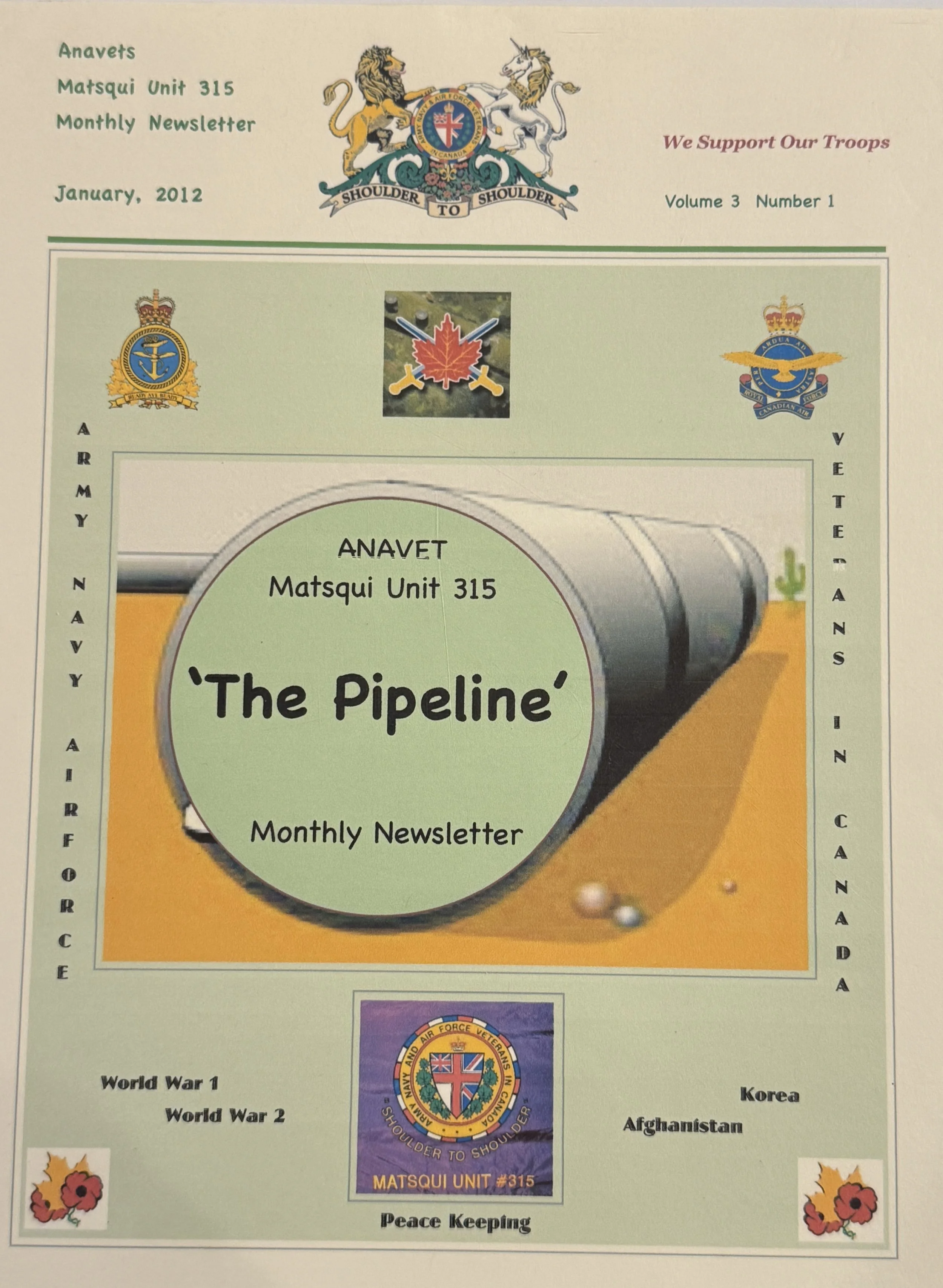 Unit News letters by Len Payne