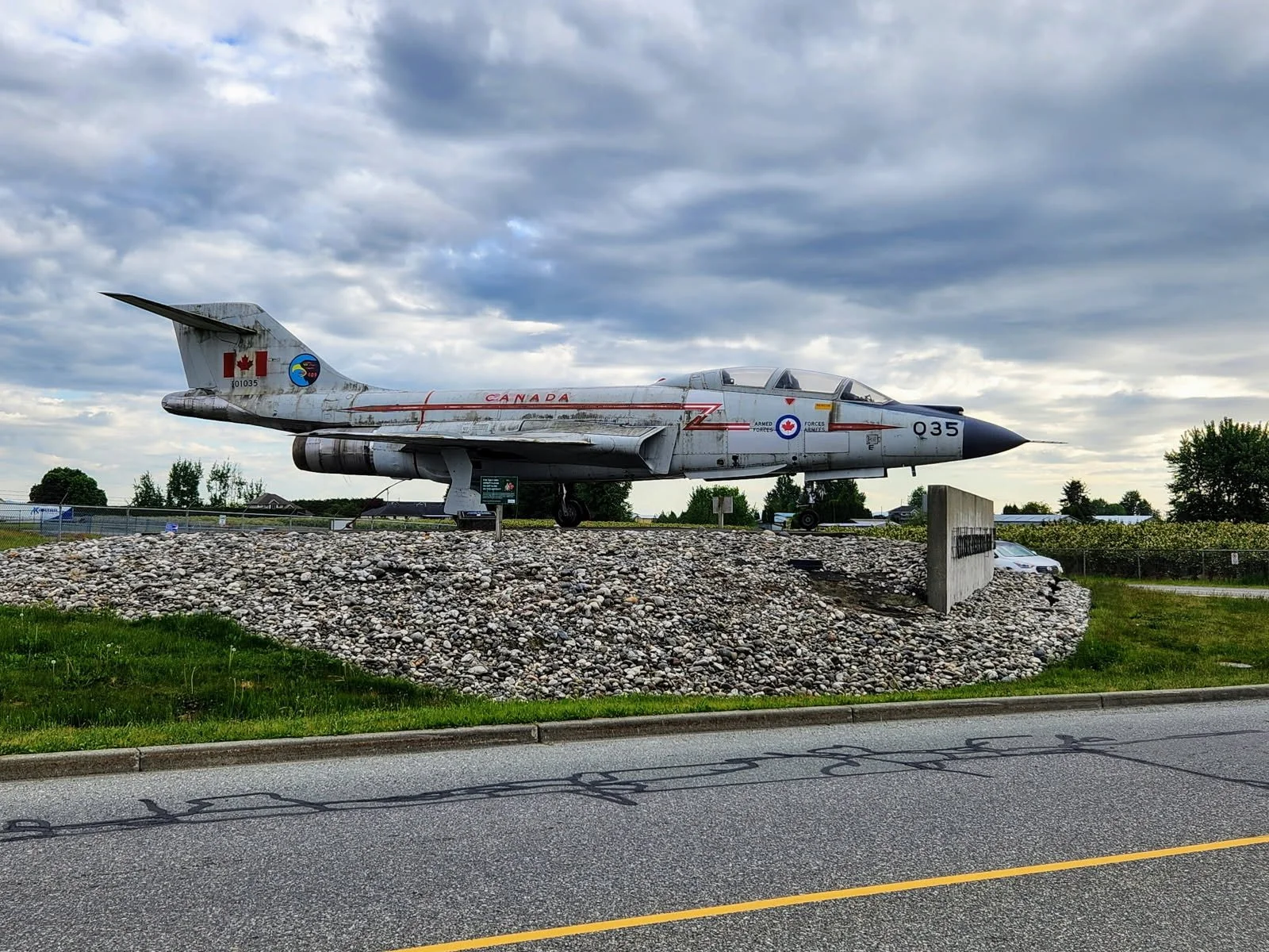 CF-101035 Voodoo, guarded by Kim Taylor when it had nuclear weapons.  Abbotsford Airport.