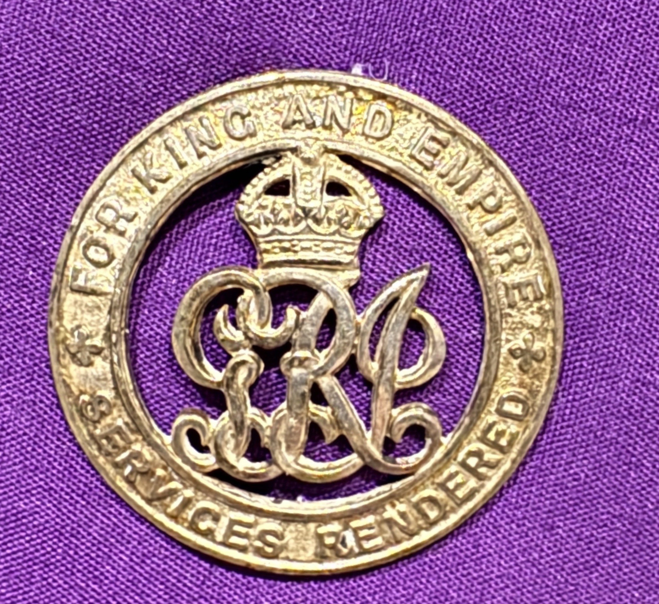 Silver War Badge

The Silver War Badge was issued on 12th September 1916.

The badge was originally issued to officers and men who were discharged or retired from the military forces as a result of sickness or injury caused by their war service. 

Af