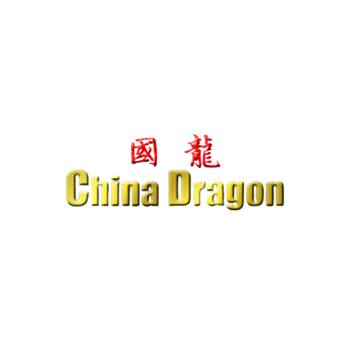 Logo of China Dragon with stylized red Chinese characters above stylized yellow text that reads 'China Dragon'.