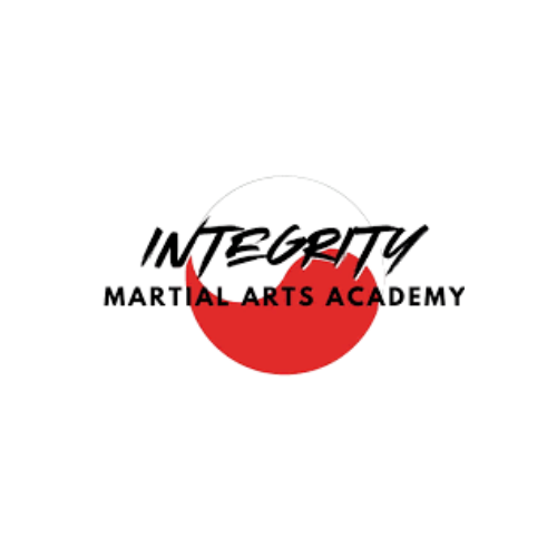 Logo with a red circle and black and red text for a visual arts academy.
