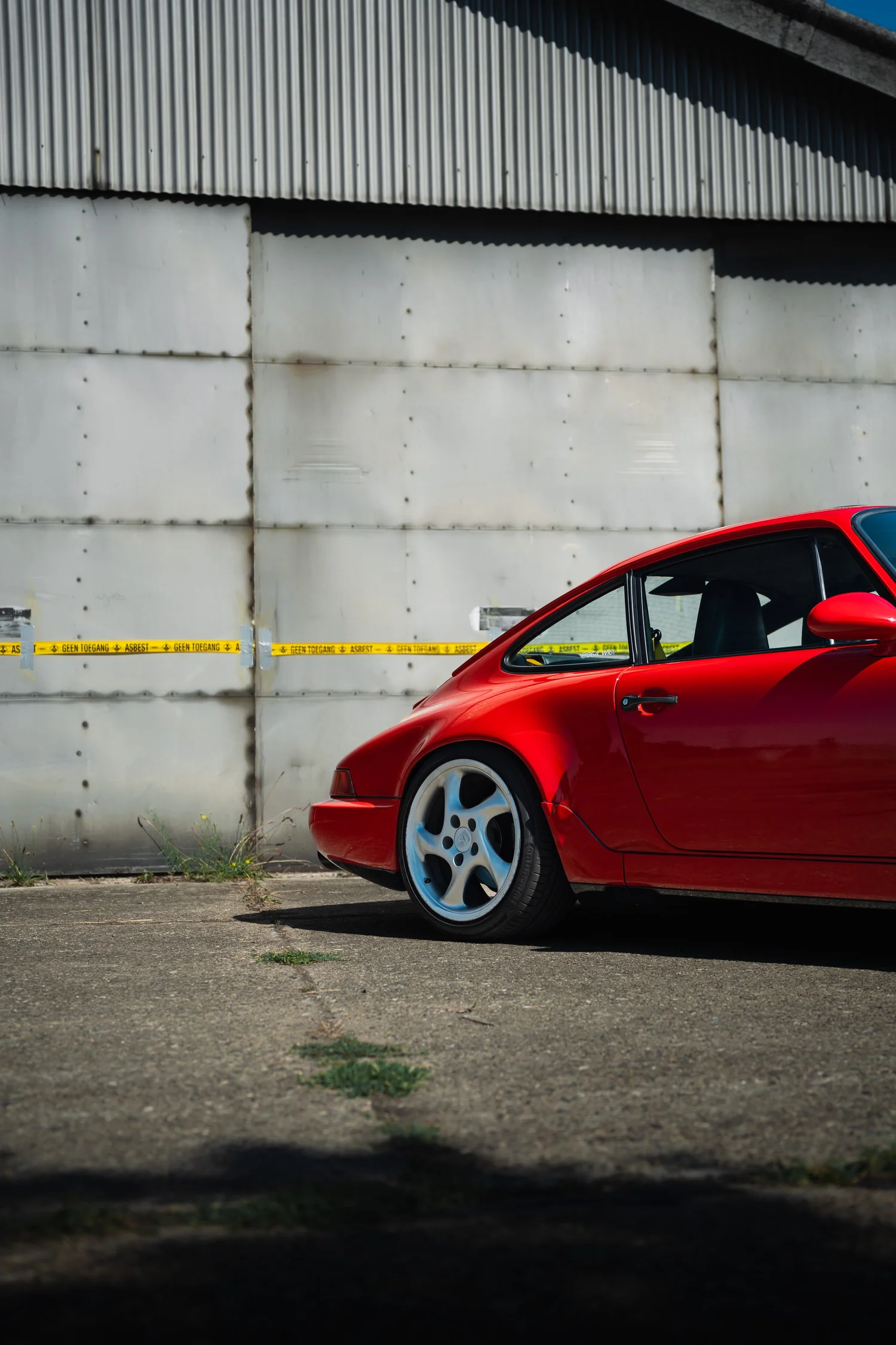 Porsche 964 op locatie, automotive fotografie, fotograaf Puurs, yelu visuals