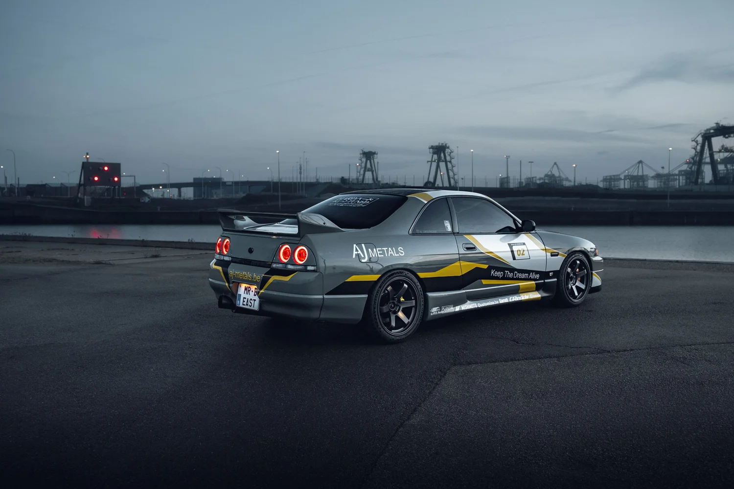 Nissan R33 GTR op locatie, automotive fotografie, fotograaf Puurs, yelu visuals