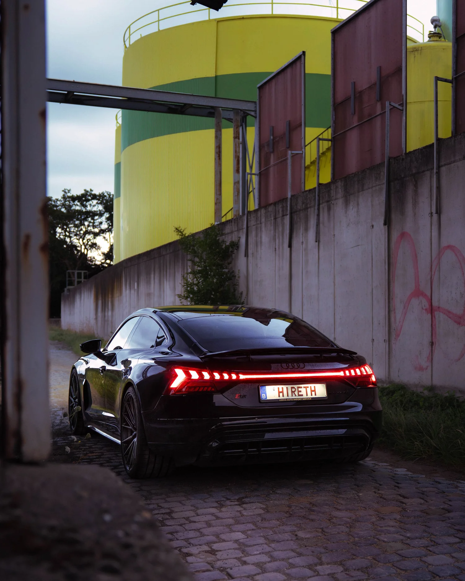 Audi RS e-tron GT op locatie, automotive fotografie, fotograaf Puurs, yelu visuals