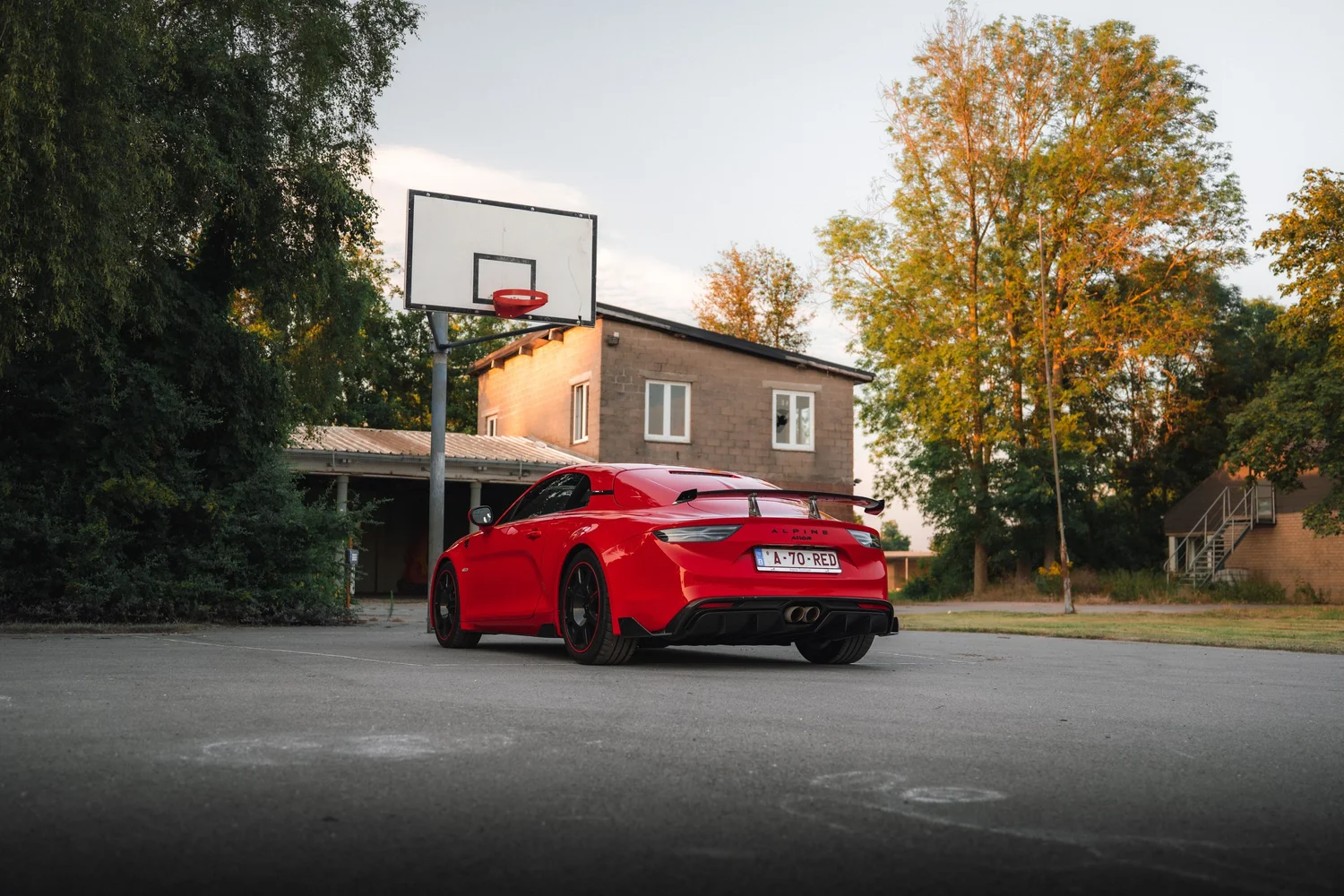 Alpine A110R op locatie, automotive fotografie, fotograaf Puurs, yelu visuals