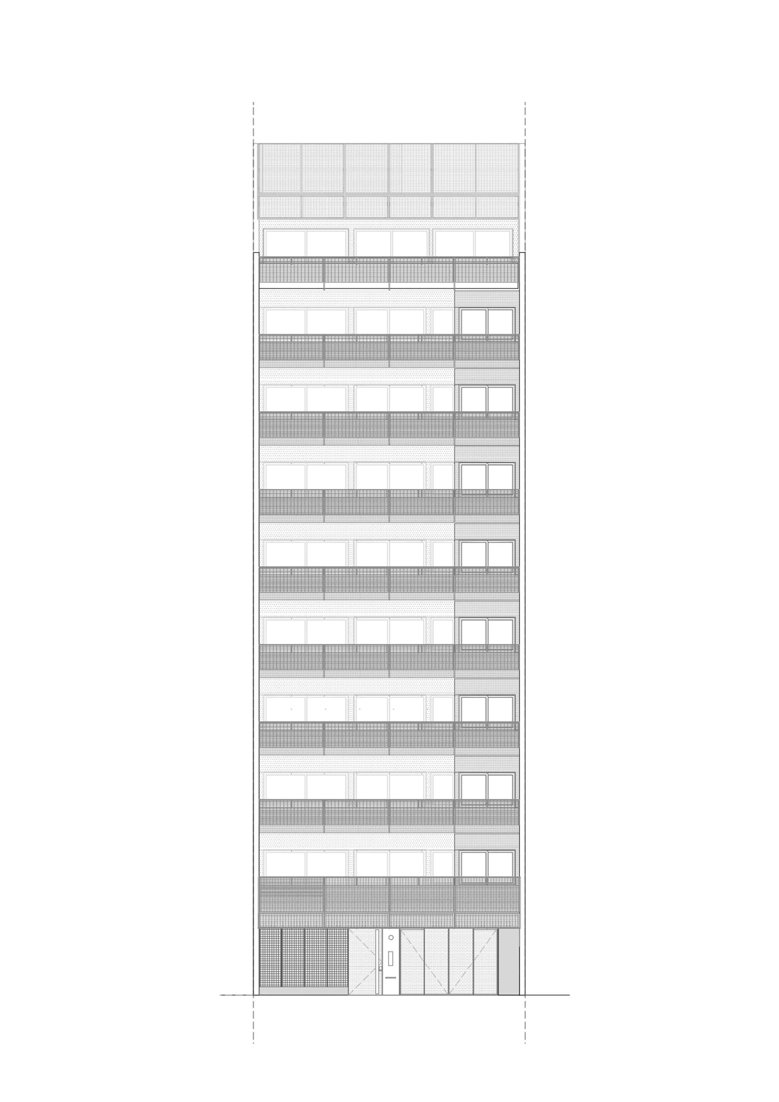 OBRA HMC / proyecto construido / 
categoría: residencial / edificio de viviendas en altura / 2755 m2 / locación: Almagro, Buenos Aires