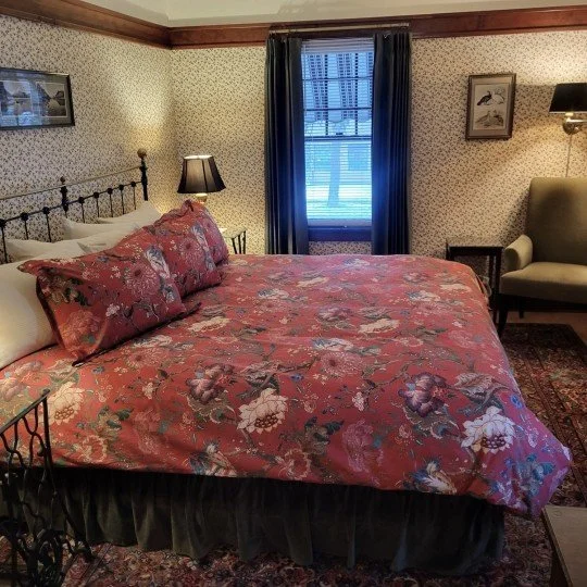 Spacious king room at Garden Wall Inn.
