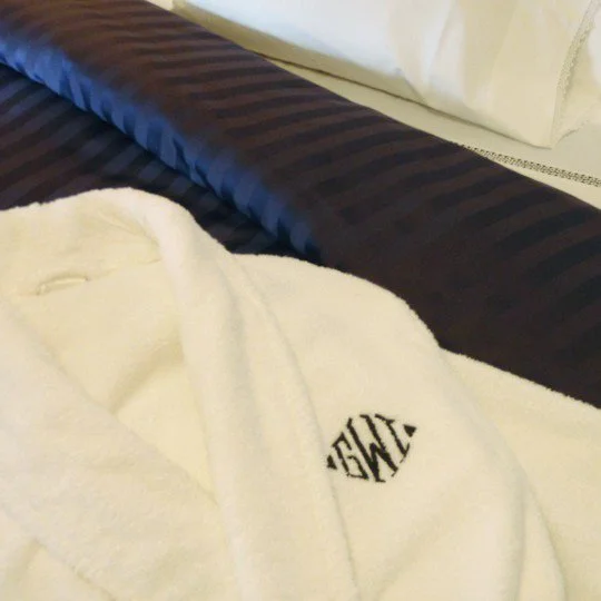 Comfy robes and slippers are provided for each guest.