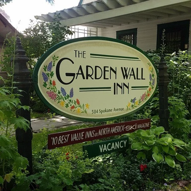 The sign at Garden Wall Inn greets guests.