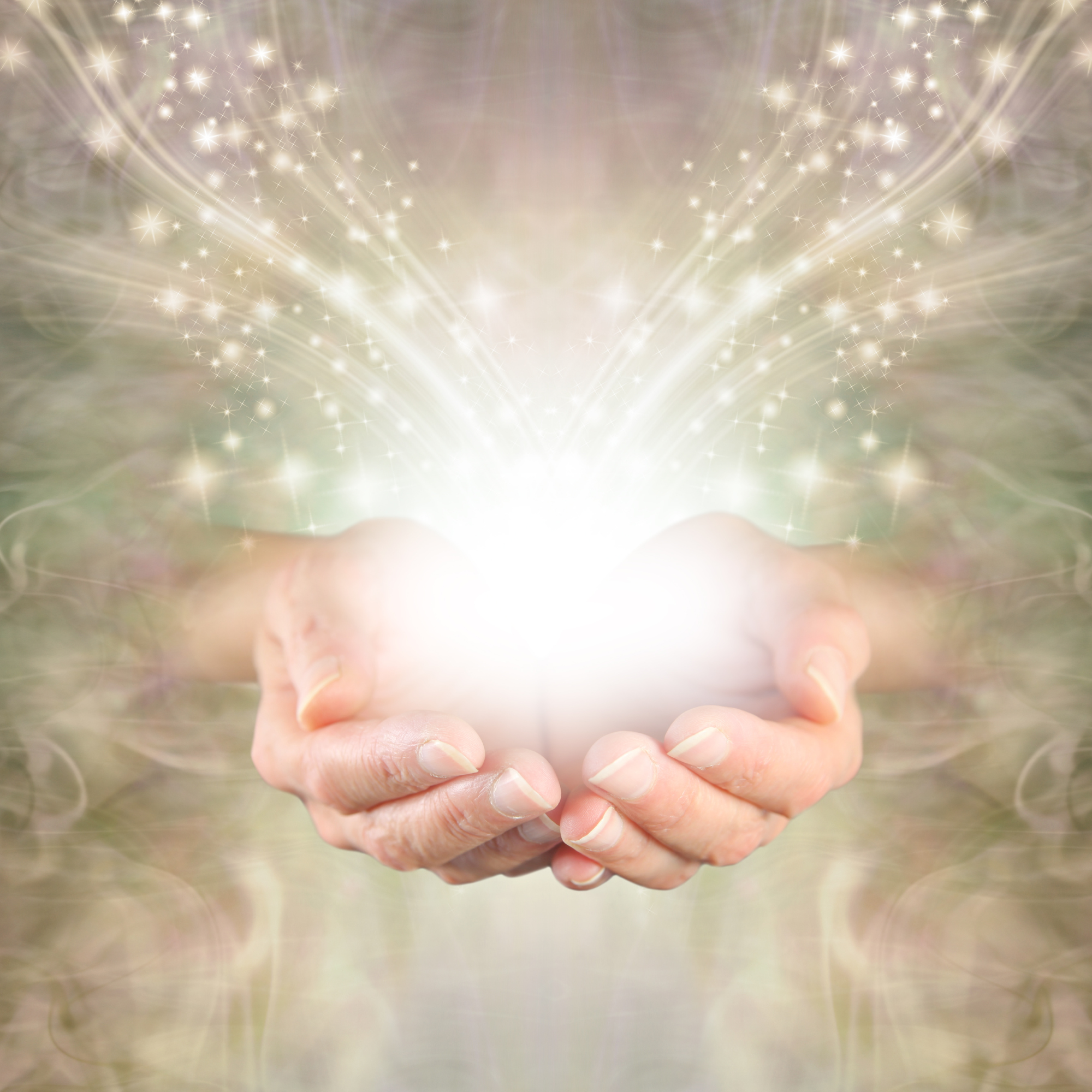 decorative image - energy healing hands
