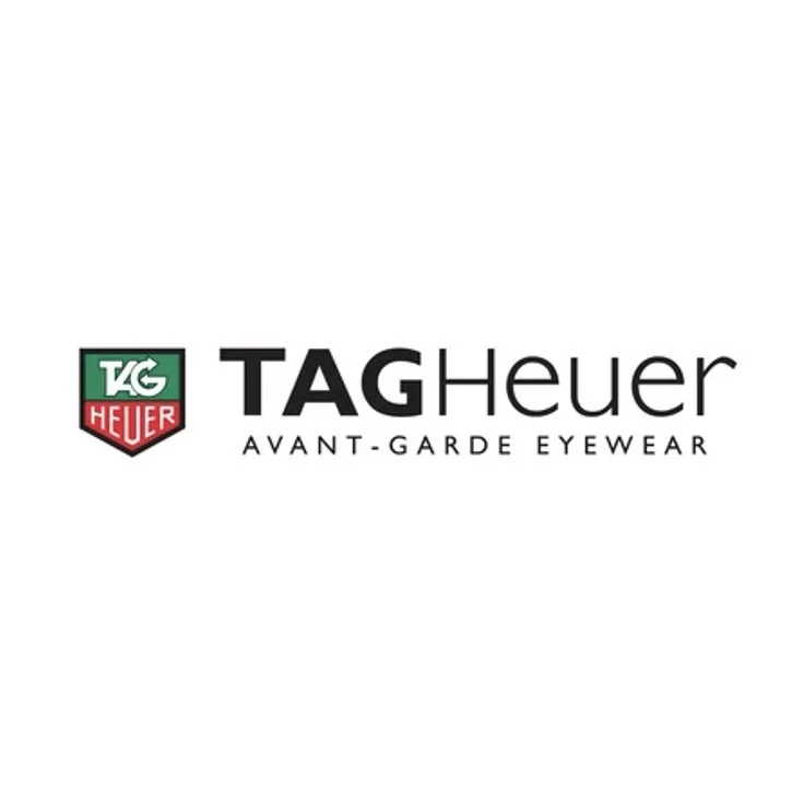 Logo de la marque TAG Heuer avec la mention "AVANT-GARDE EYEWEAR"