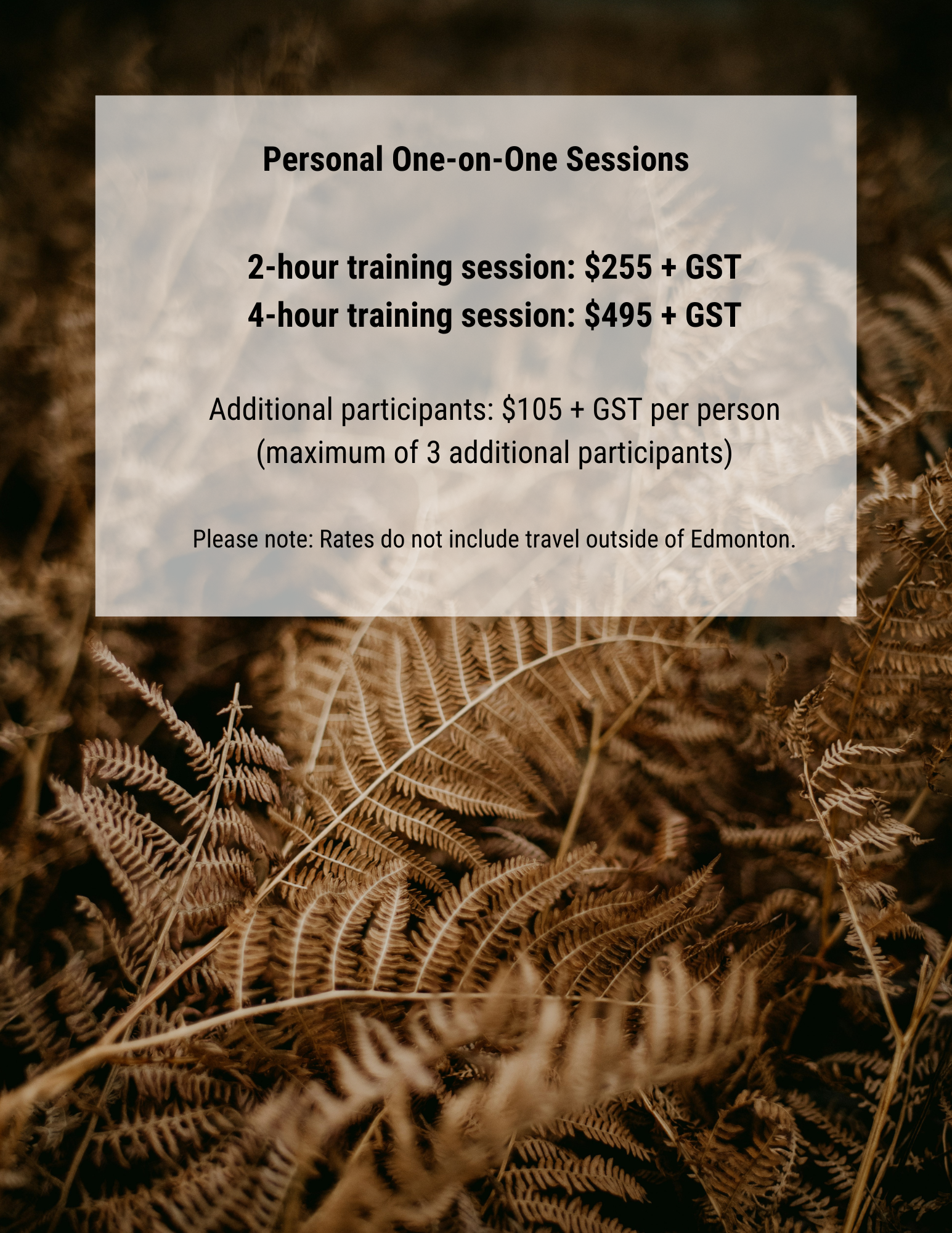 Personal 1-1 Session