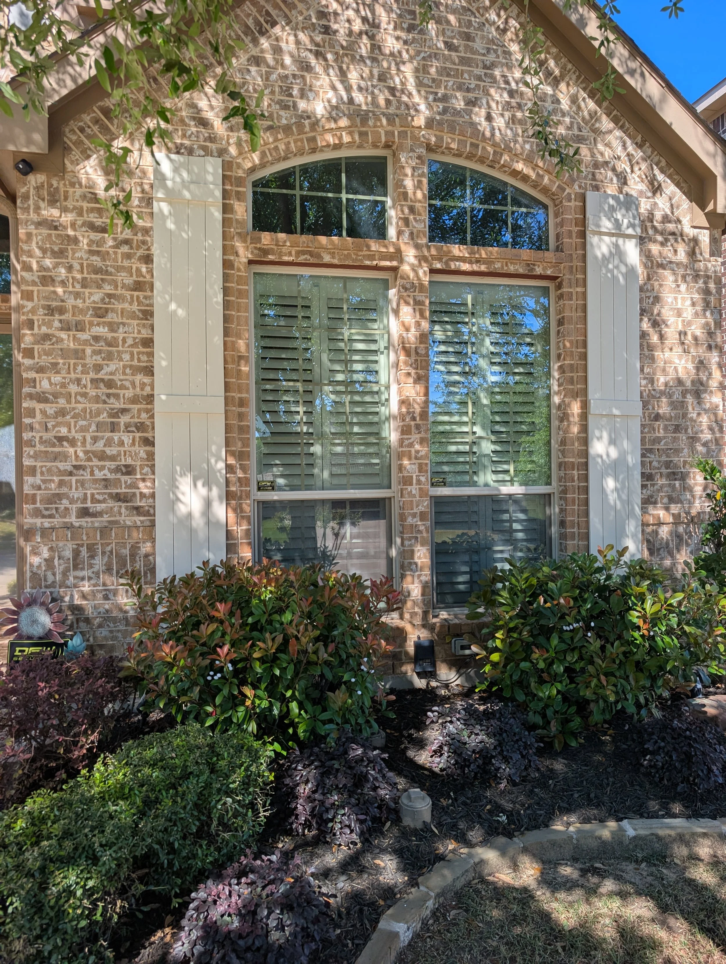 Painting of a exterior shutters in Denton, TX - Before