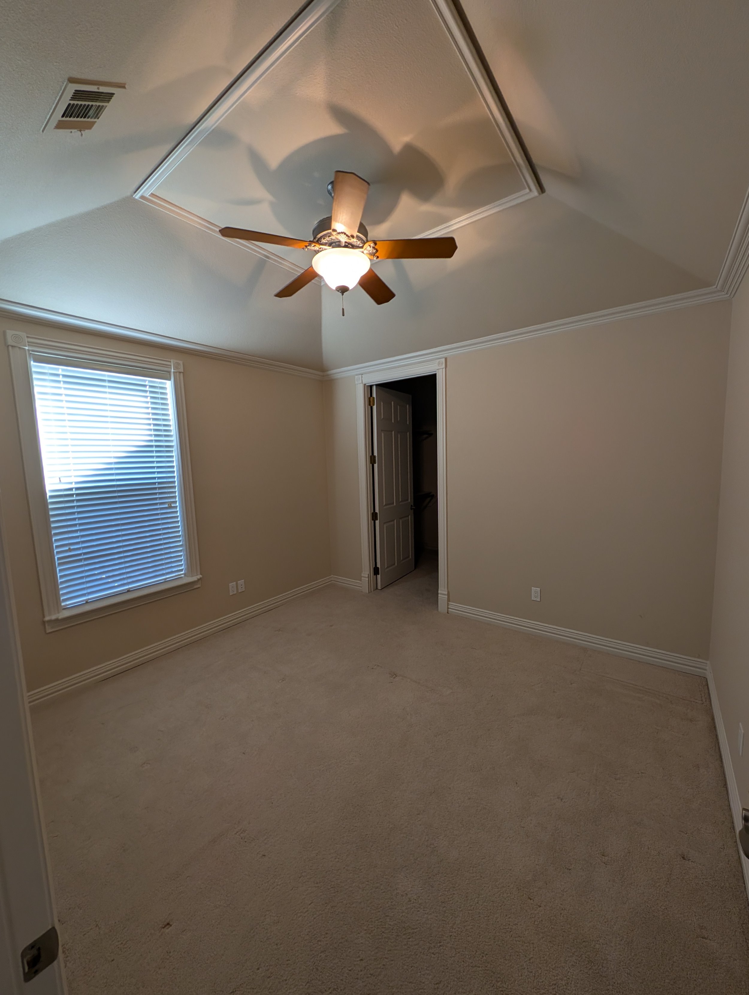 Interior Painting of a bedroom in Shady Shores, TX - before