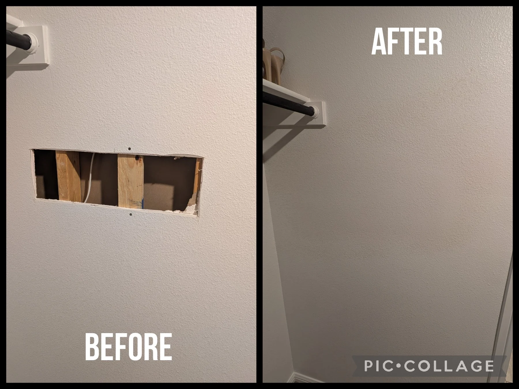 Drywall repair in a closet in Providence Village, TX