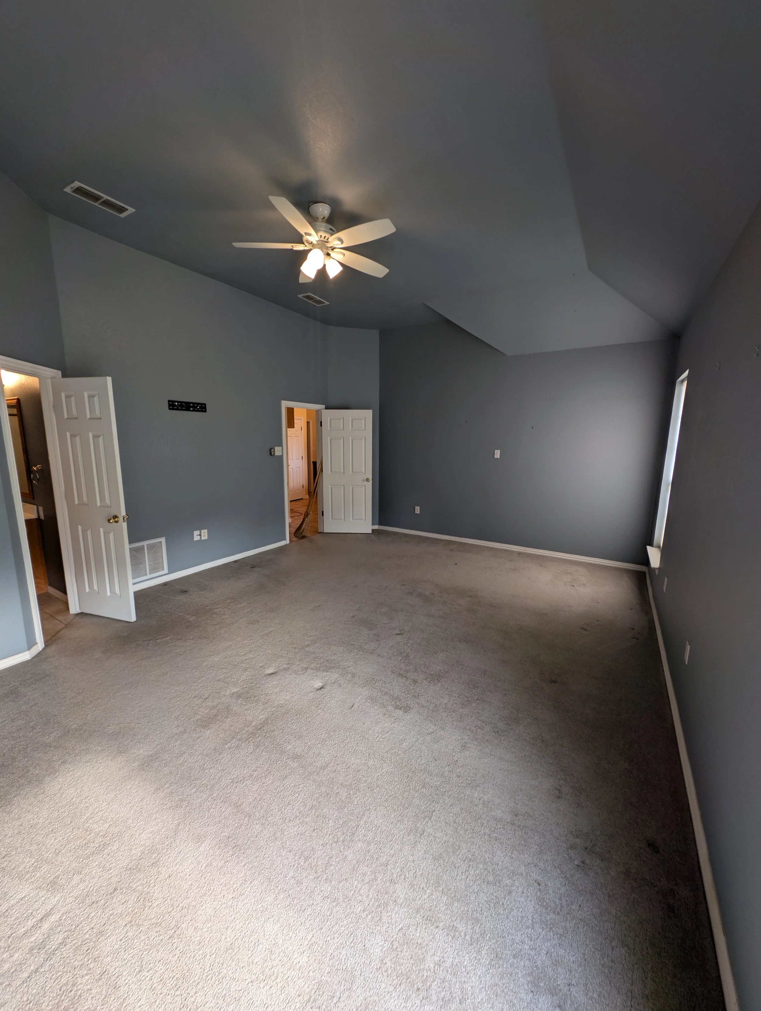 Interior Painting of primary bedroom in Decatur, TX - before